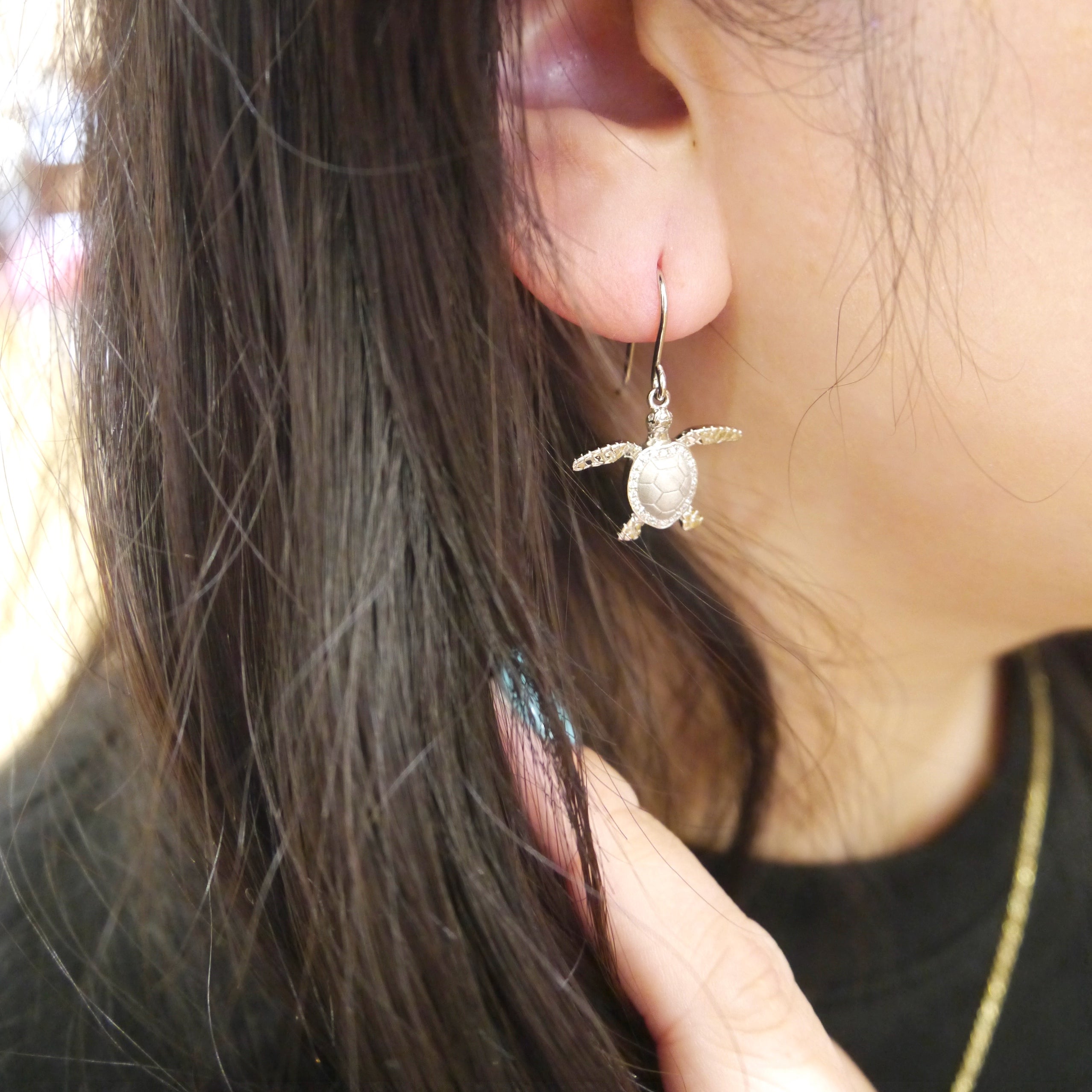 タートル・パヴェCZフックピアス 【4-4080】