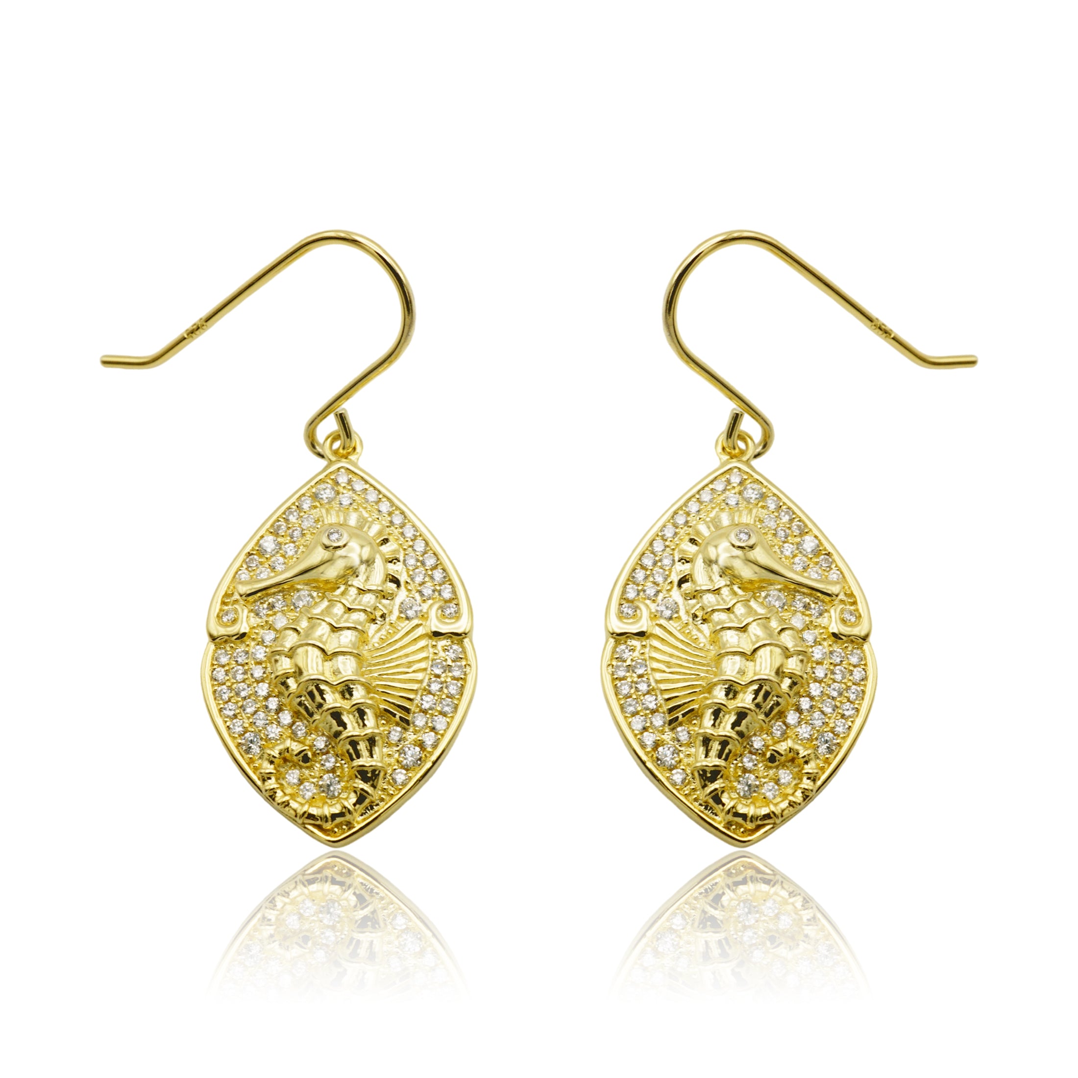 シーホースパヴェCZピアス 【4-4417】