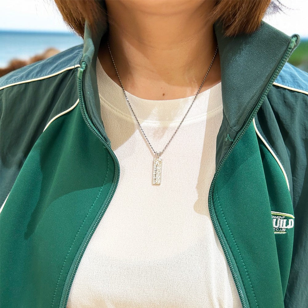 フラットプレートペンダント(プルメリア) 【2-1395】