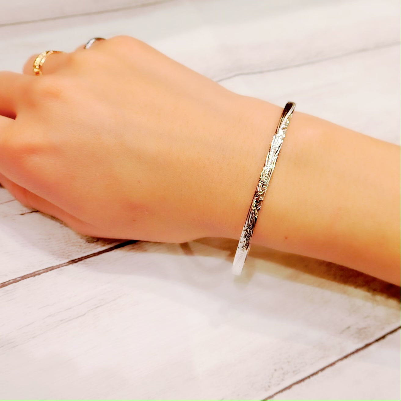 ヘビースクロールカフバングル 【5-0982】