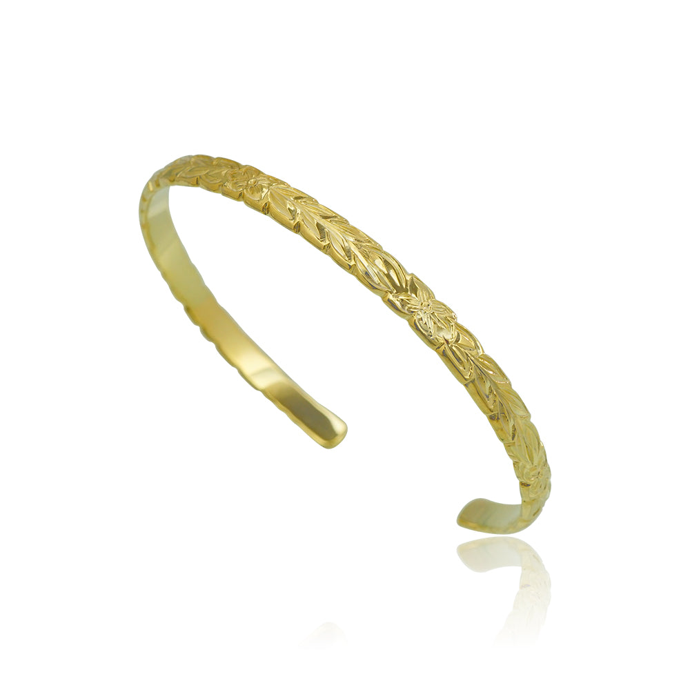 4mmマイレリーフ・プルメリア・ホヌバングル 【5-1071】