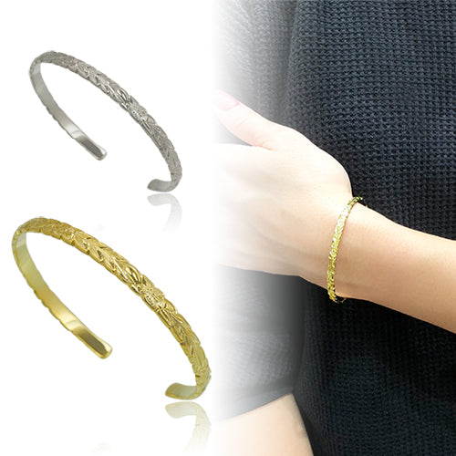 4mmマイレリーフ・プルメリア・ホヌバングル 【5-1071】