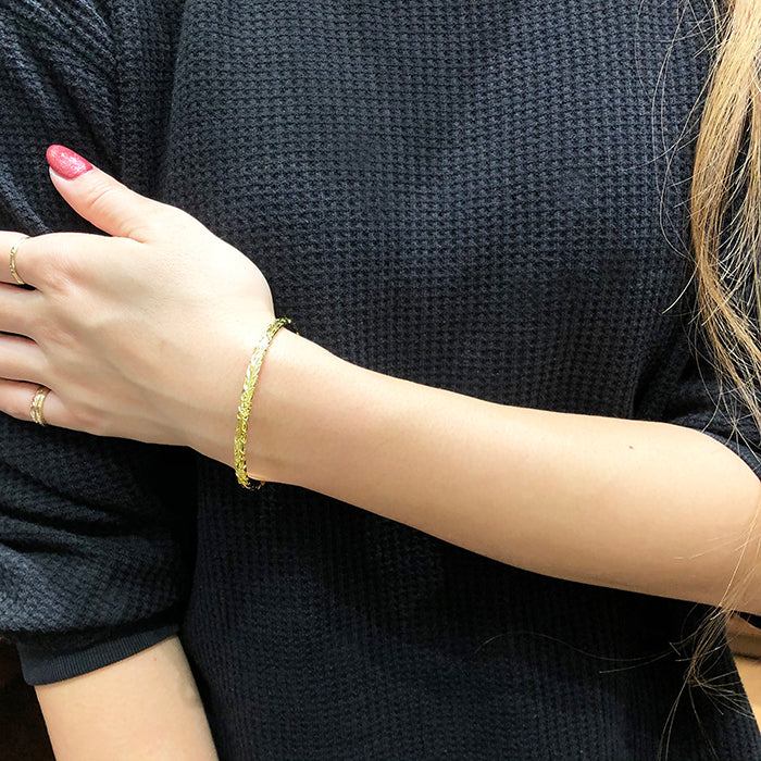 4mmマイレリーフ・プルメリア・ホヌバングル 【5-1071】