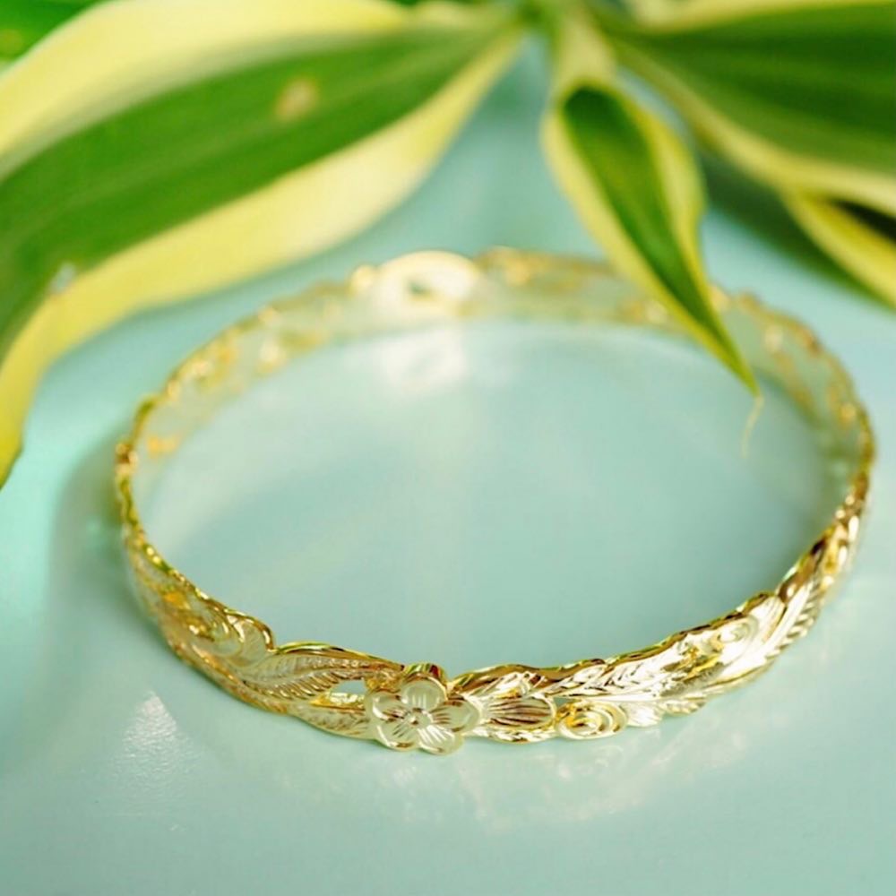 8mm 透かしスクロール&プルメリア 【5-1545】