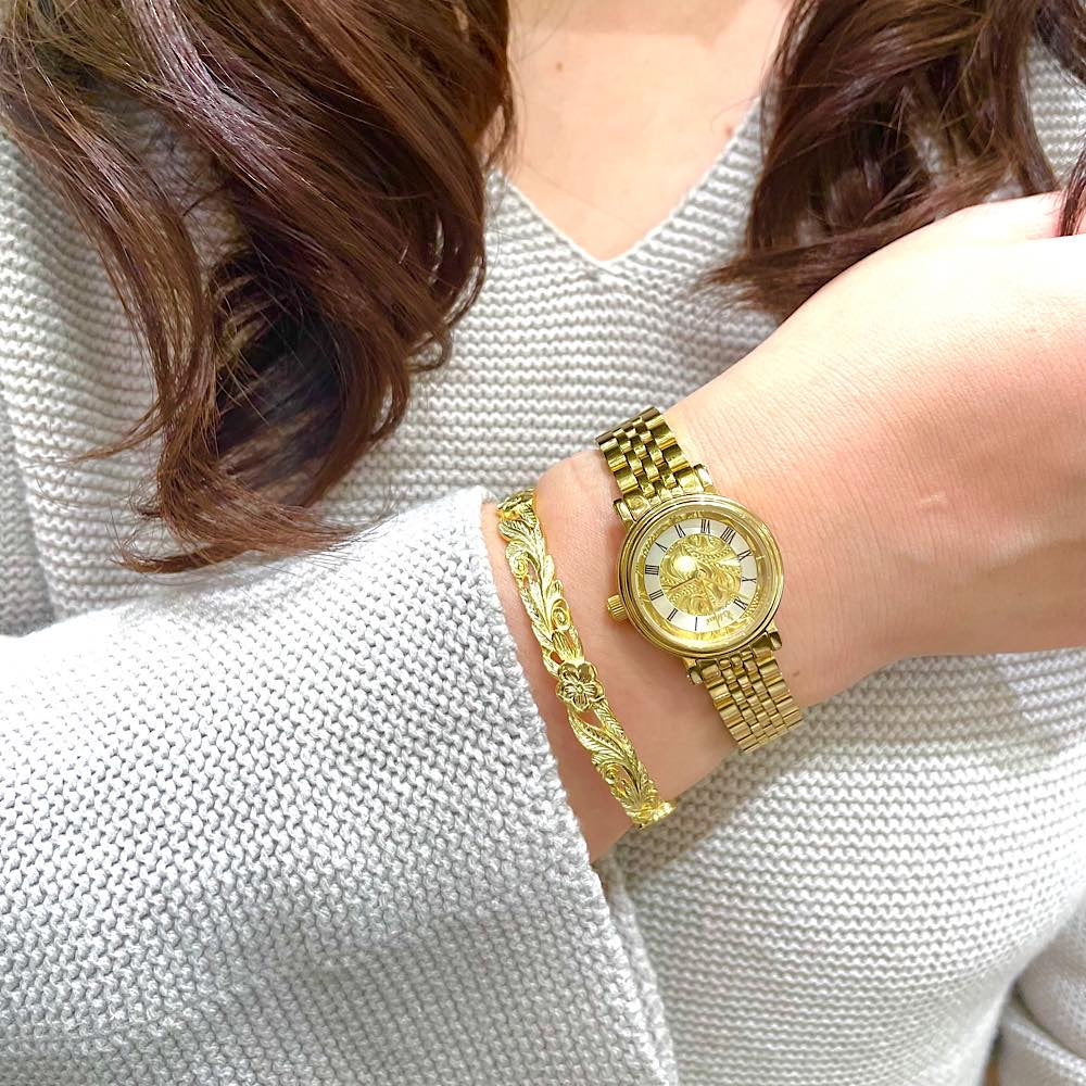 8mm 透かしスクロール&プルメリア 【5-1545】