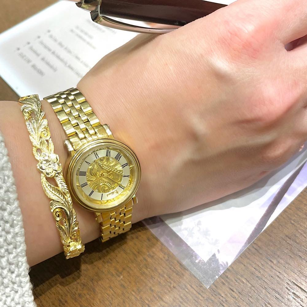 8mm 透かしスクロール&プルメリア 【5-1545】