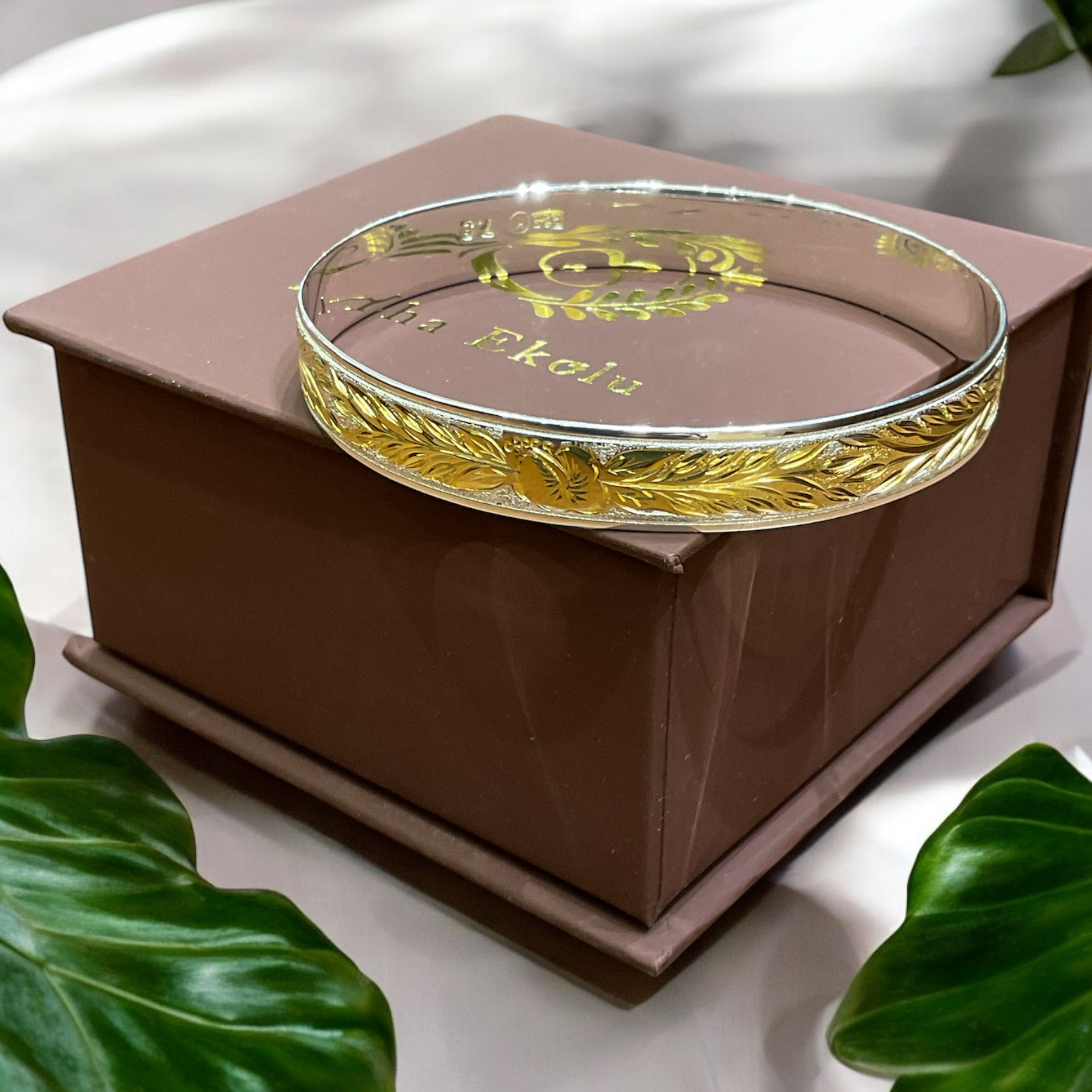 ハイビスカス&マイレリーフバングル 【5-1767】