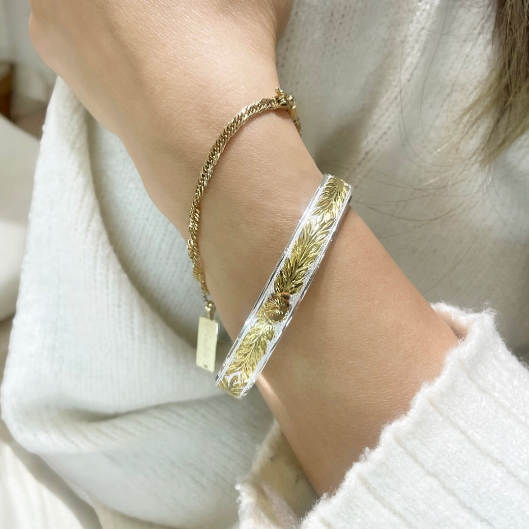 ハイビスカス&マイレリーフバングル 【5-1767】