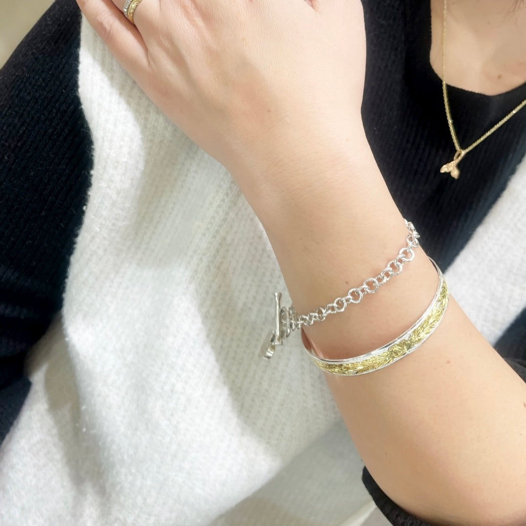 ハイビスカス&マイレリーフバングル 【5-1767】