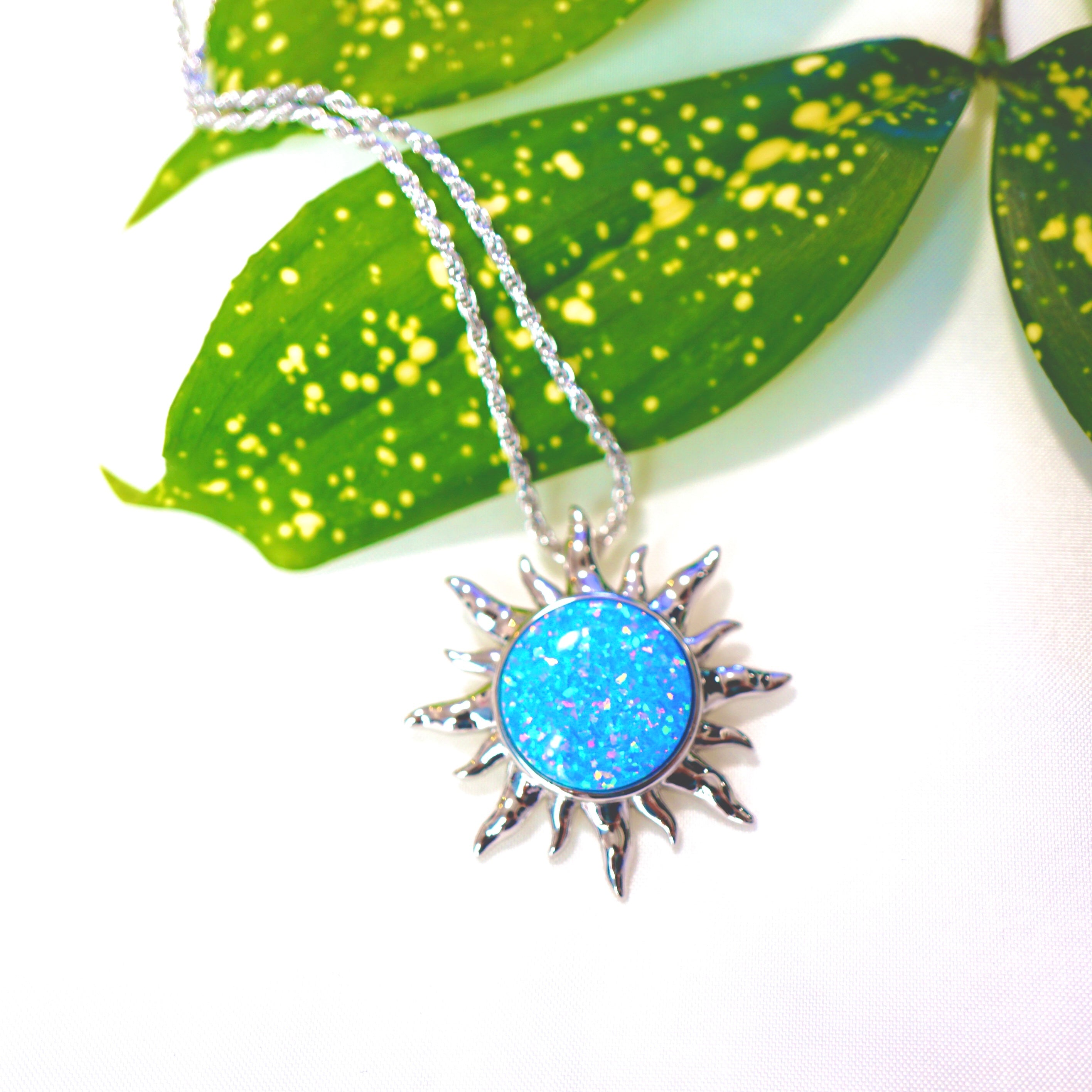 パープルオパール太陽(La)ペンダント 【2-5393】