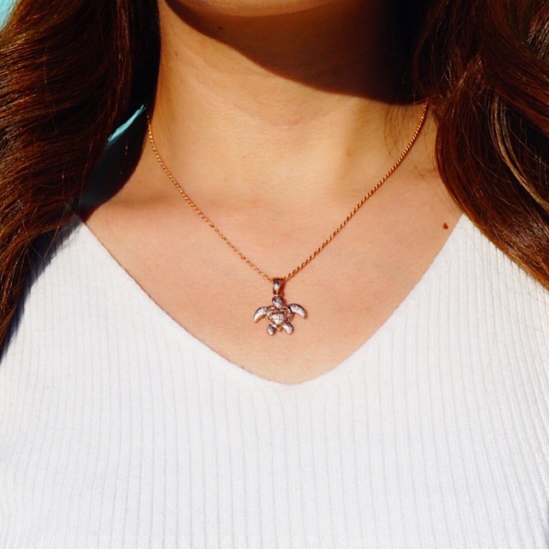 K14 ホヌハイビスカスペンダント 【7-0652】