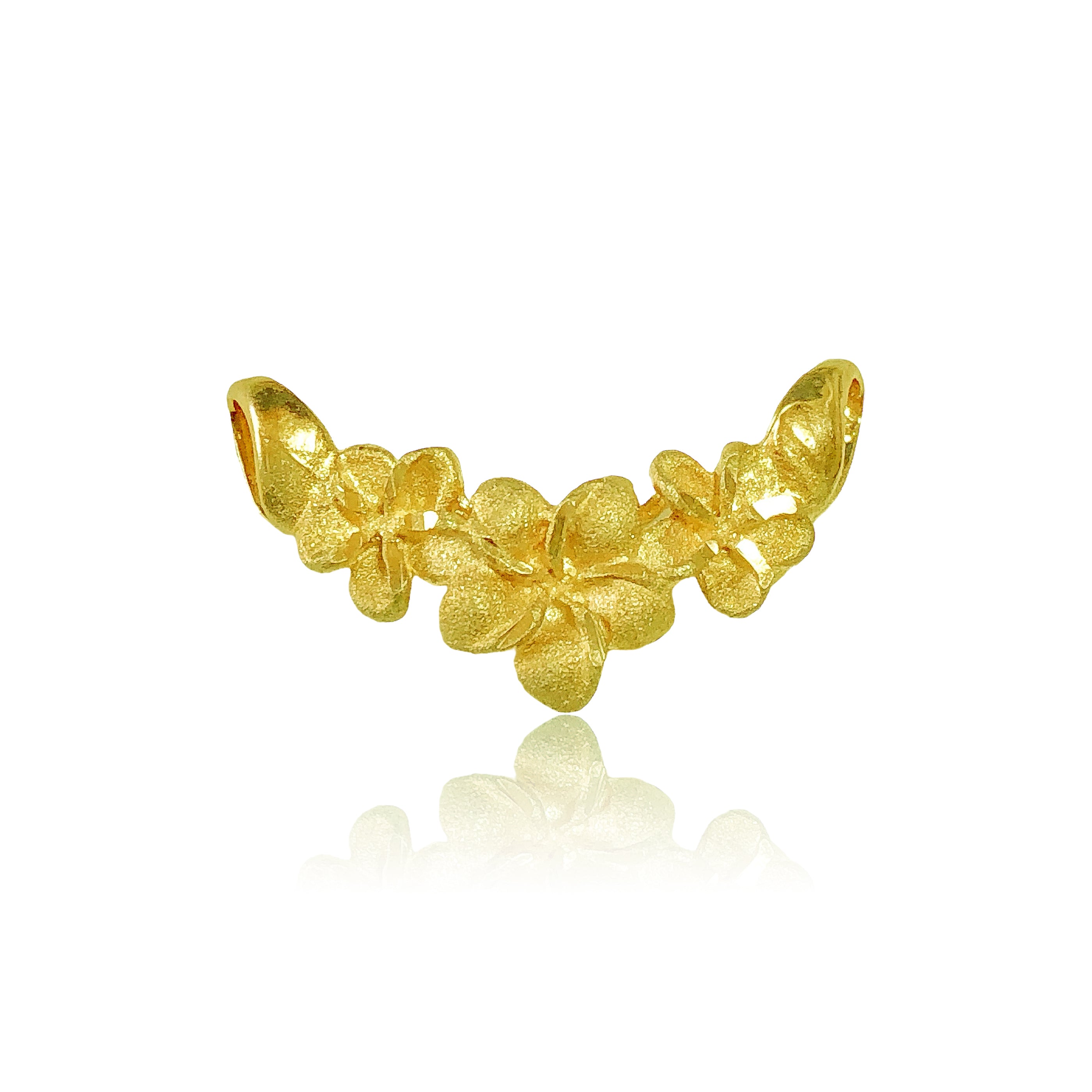 K14プルメリア3連ペンダント 【7-1369】