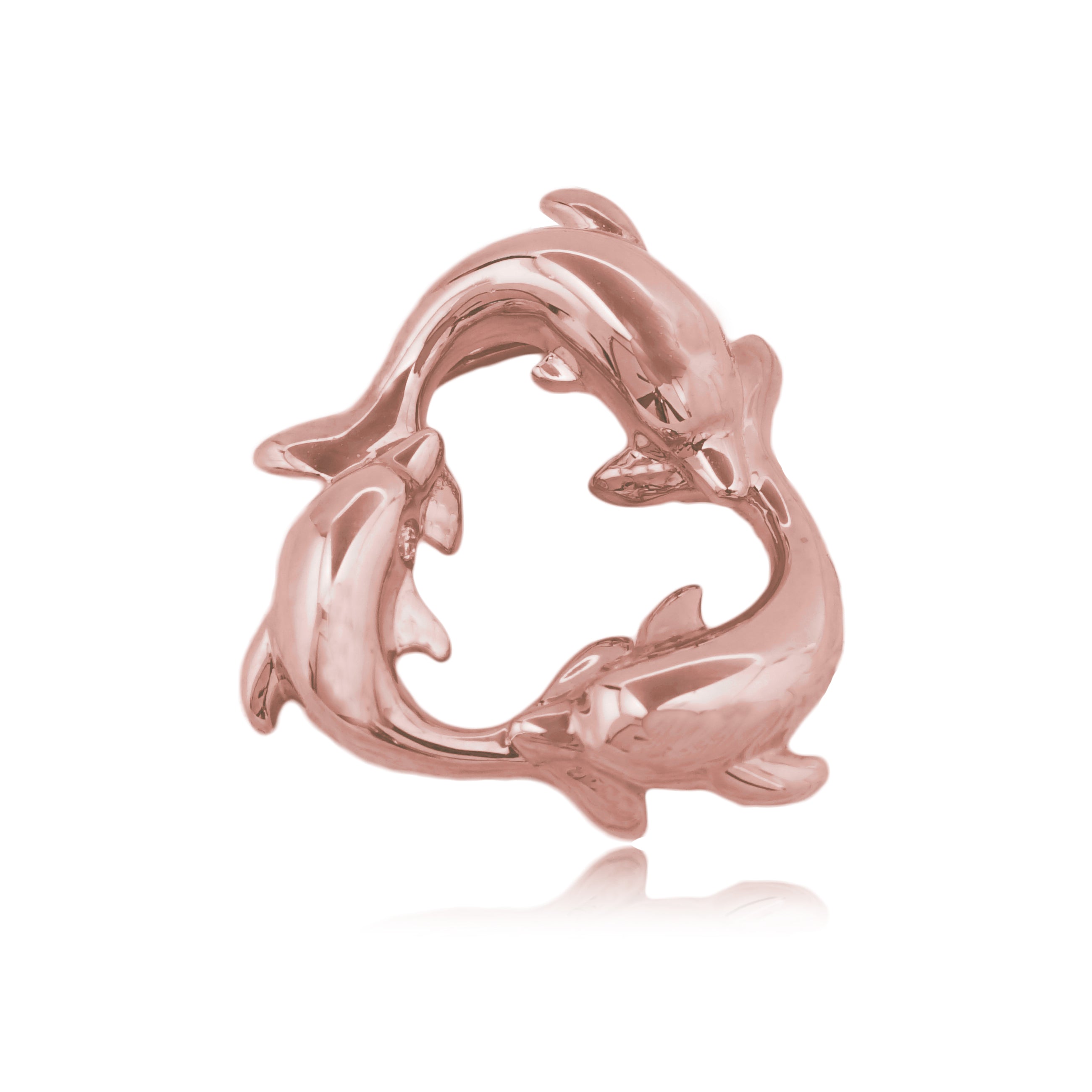 K14 トリプルイルカダイヤペンダント 【7-2090】