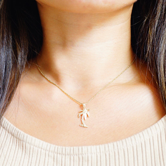 K14 パームツリーペンダント 【7-3042】