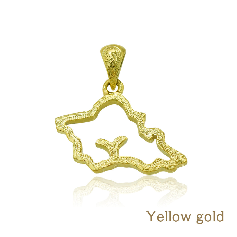 K14 オアフ島アウトラインペンダント 【7-3370】