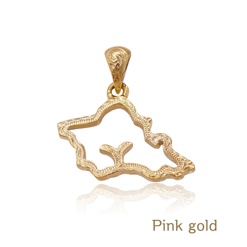 K14 オアフ島アウトラインペンダント 【7-3370】