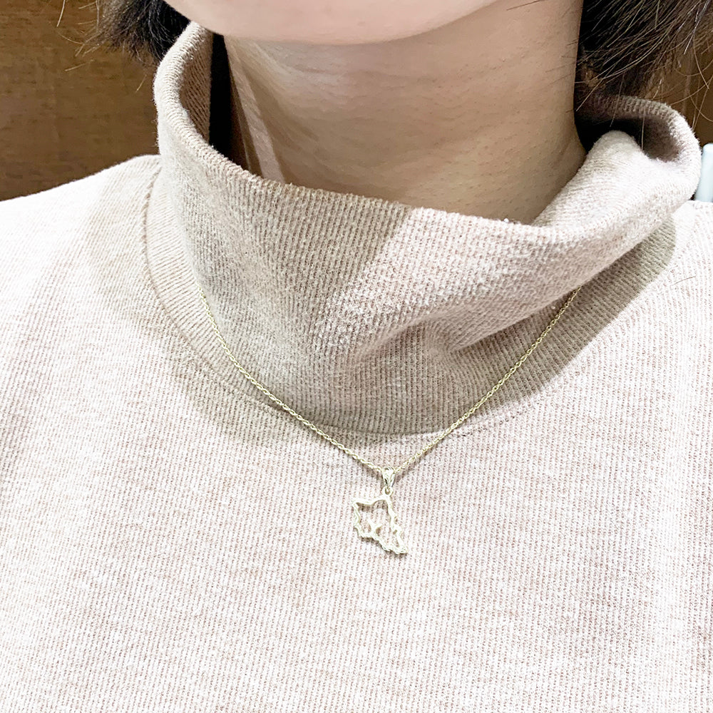 K14 オアフ島アウトラインペンダント 【7-3370】