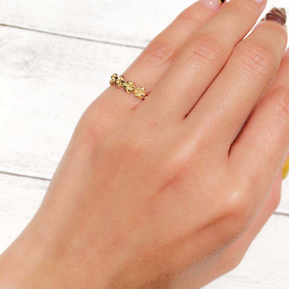 14Kプルメリアレイリング 【8-1542】