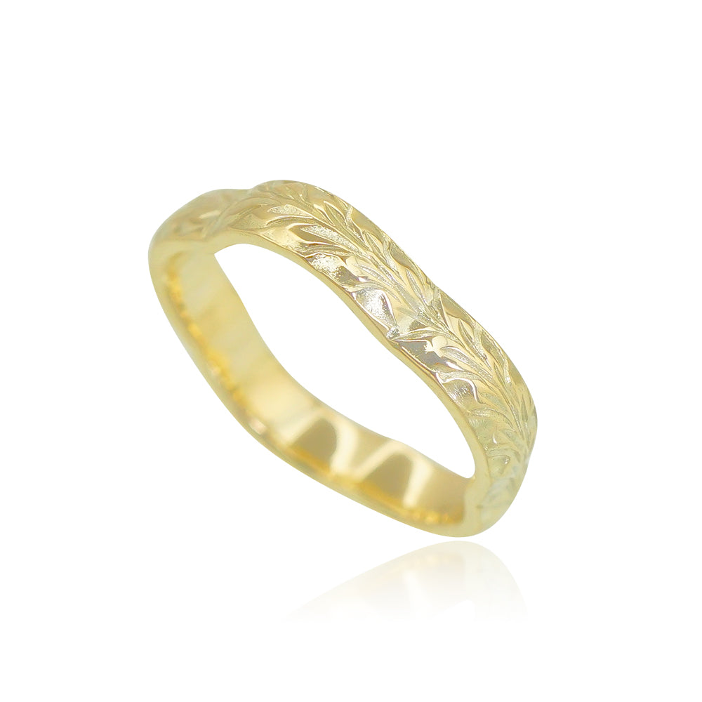 ★納期約1か月~2か月 14Kプルメリアシェイプリング 【8-1719】