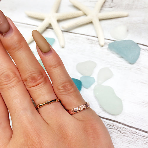 ★納期約1か月~2か月 14Kプルメリアシェイプリング 【8-1719】