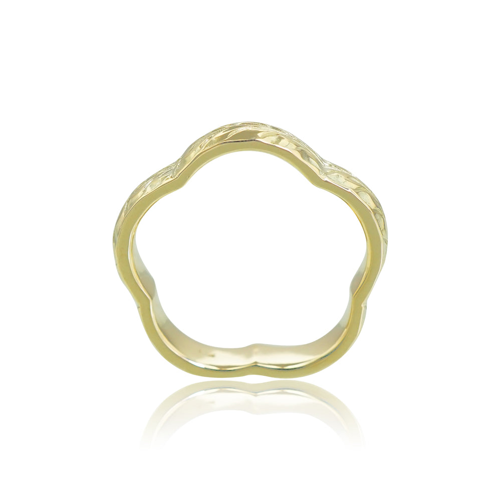 ★納期約1か月~2か月 14Kプルメリアシェイプリング 【8-1719】