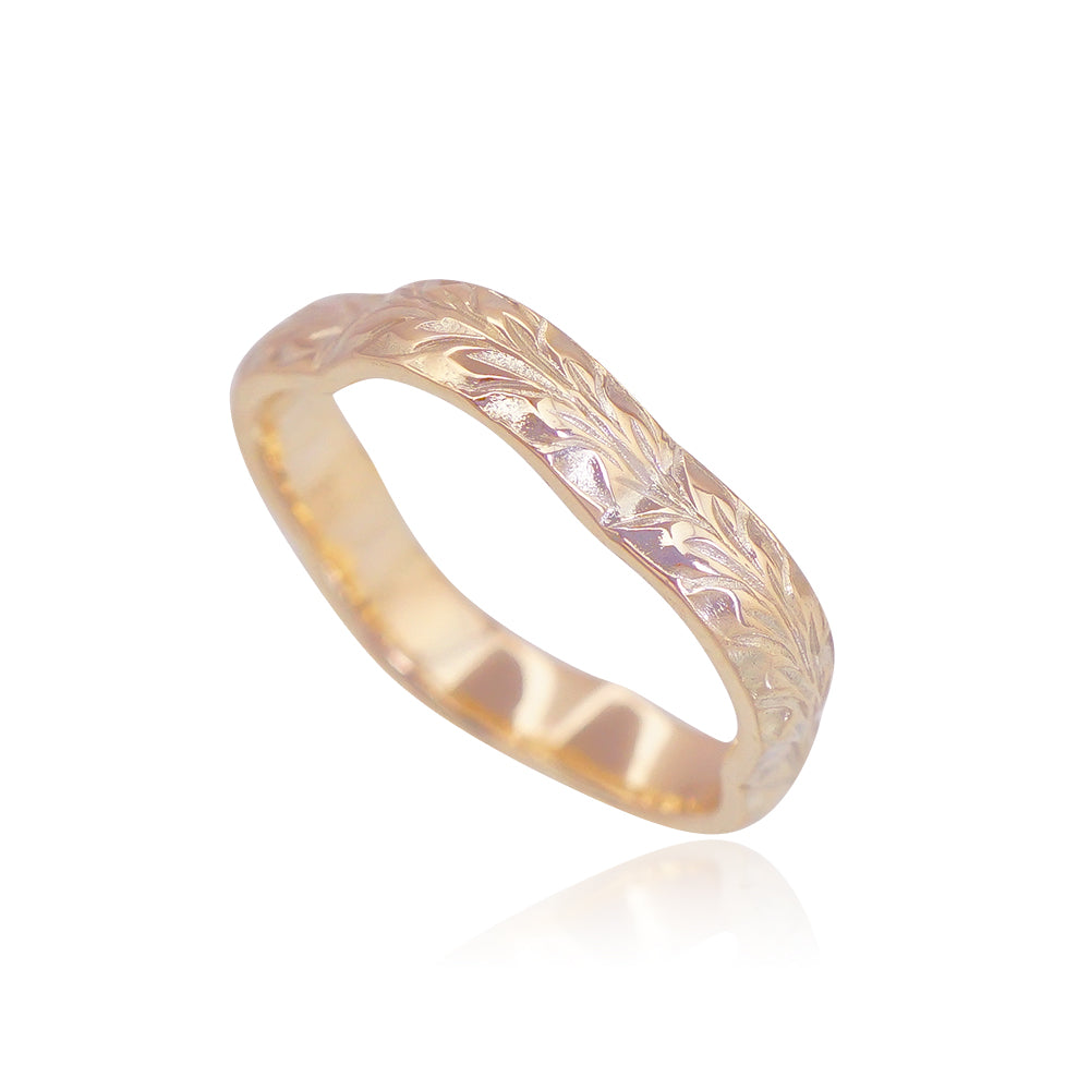 ★納期約1か月~2か月 14Kプルメリアシェイプリング 【8-1719】