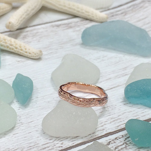 ★納期約1か月~2か月 14Kプルメリアシェイプリング 【8-1719】