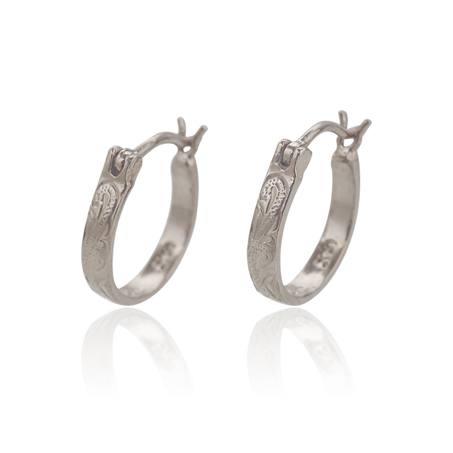 K14 スクロールフープピアス 【9-1091】