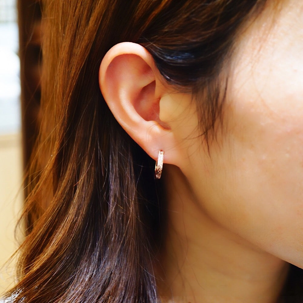 K14 スクロールフープピアス 【9-1091】