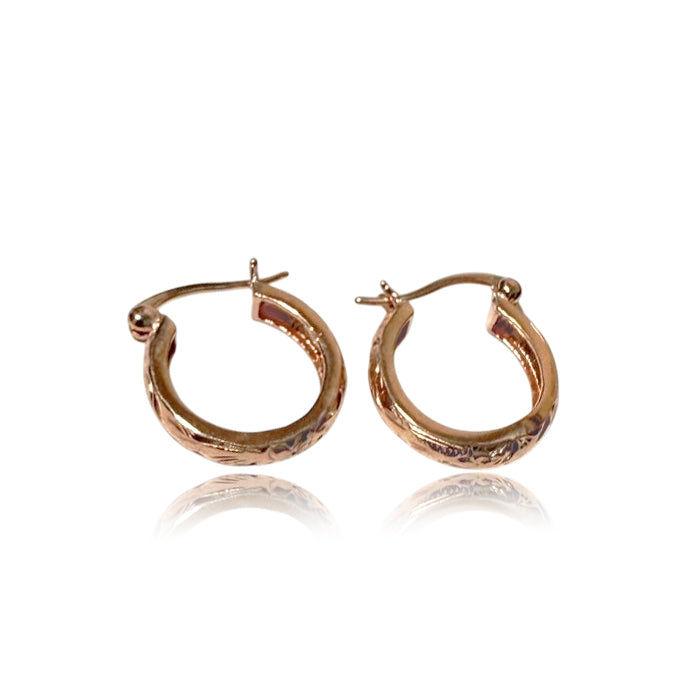 K14 スクロールフープピアス 【9-2043】