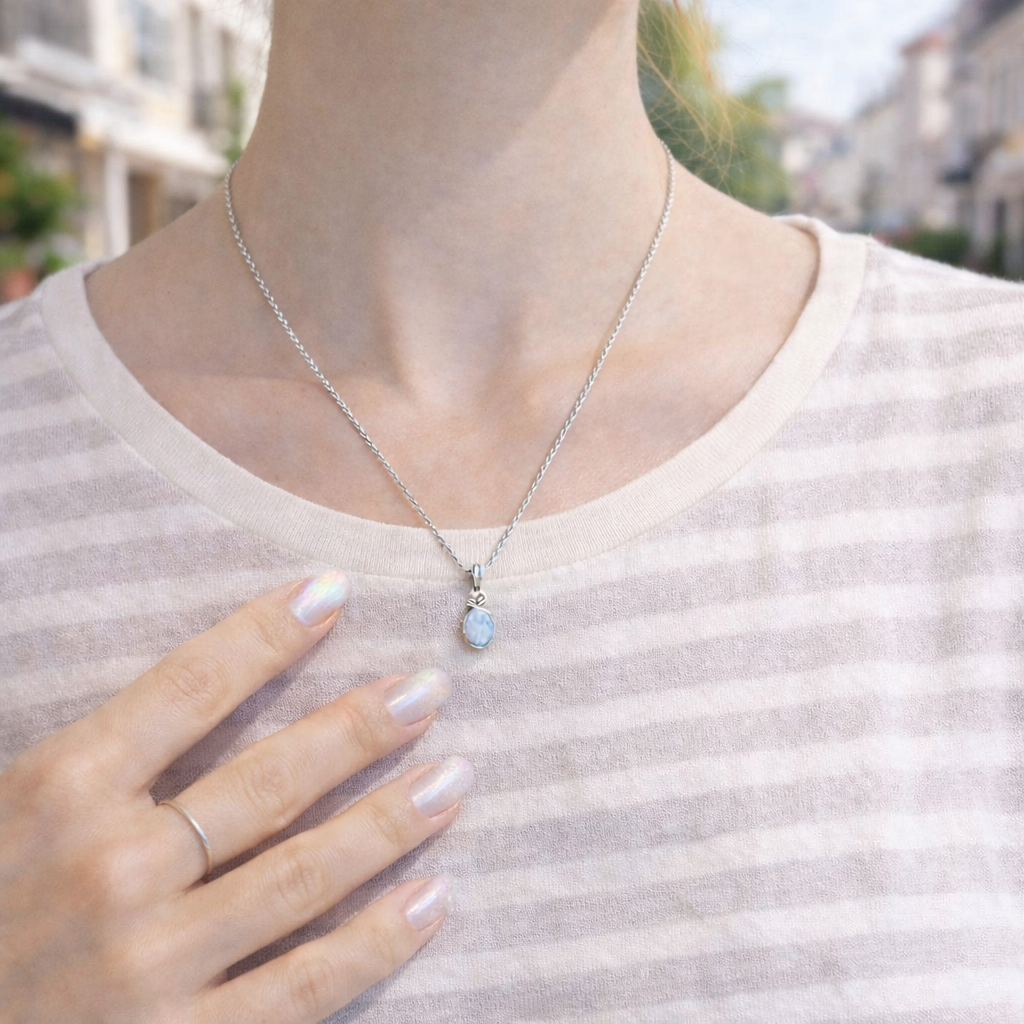 ラリマーパイナップルペンダント 【2-5935】