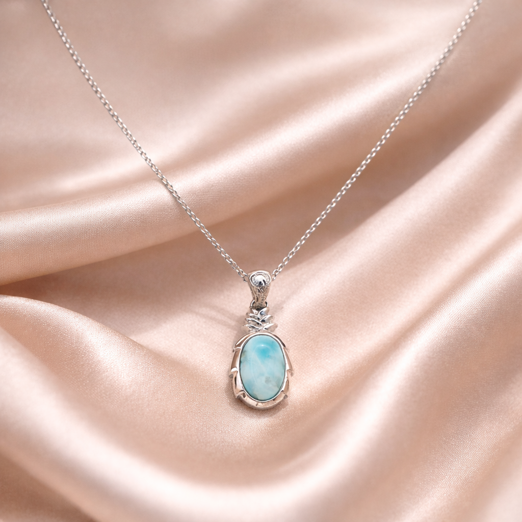 ラリマーパイナップルペンダント 【2-5935】