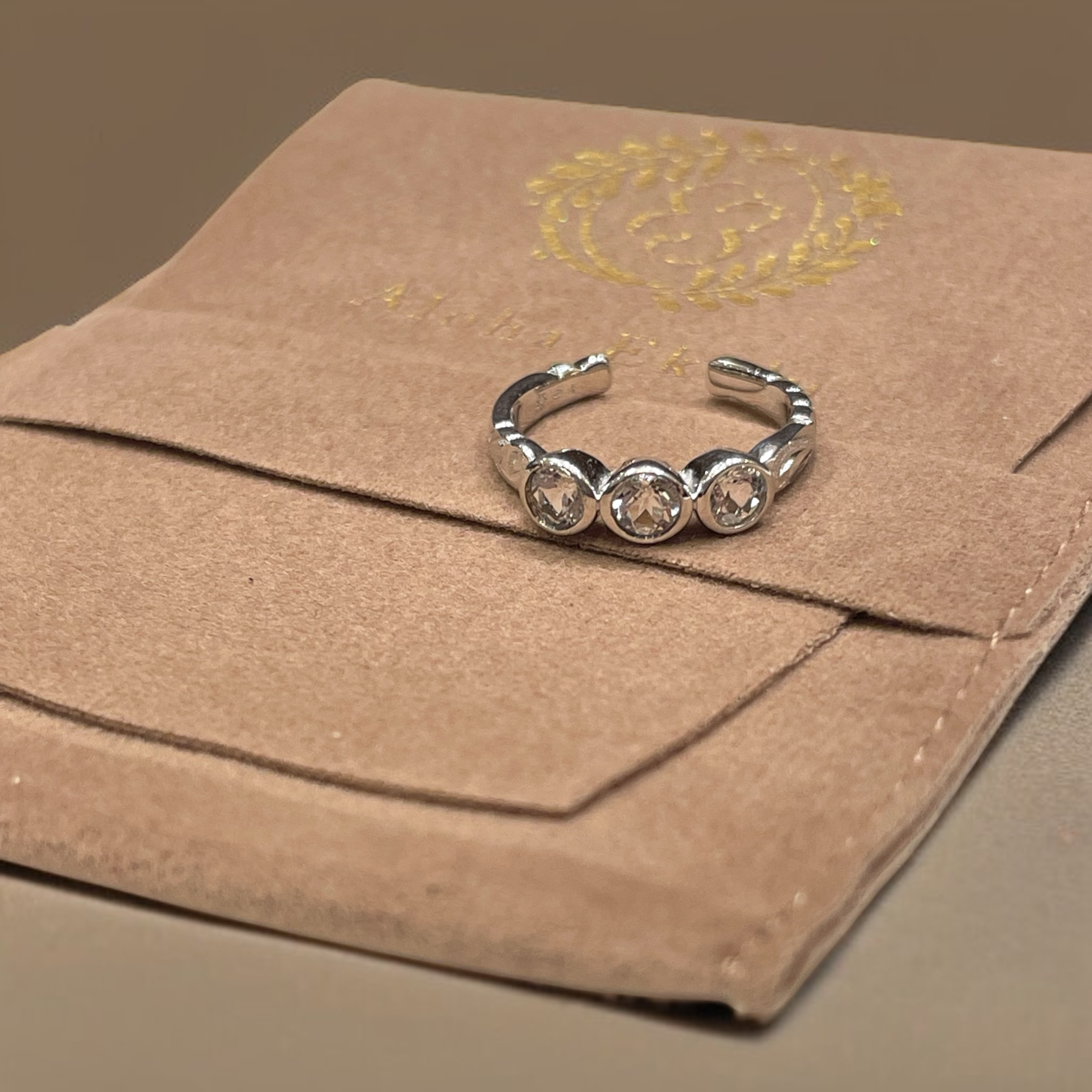 スクロールトリプルCZトゥリング 【3-6993】