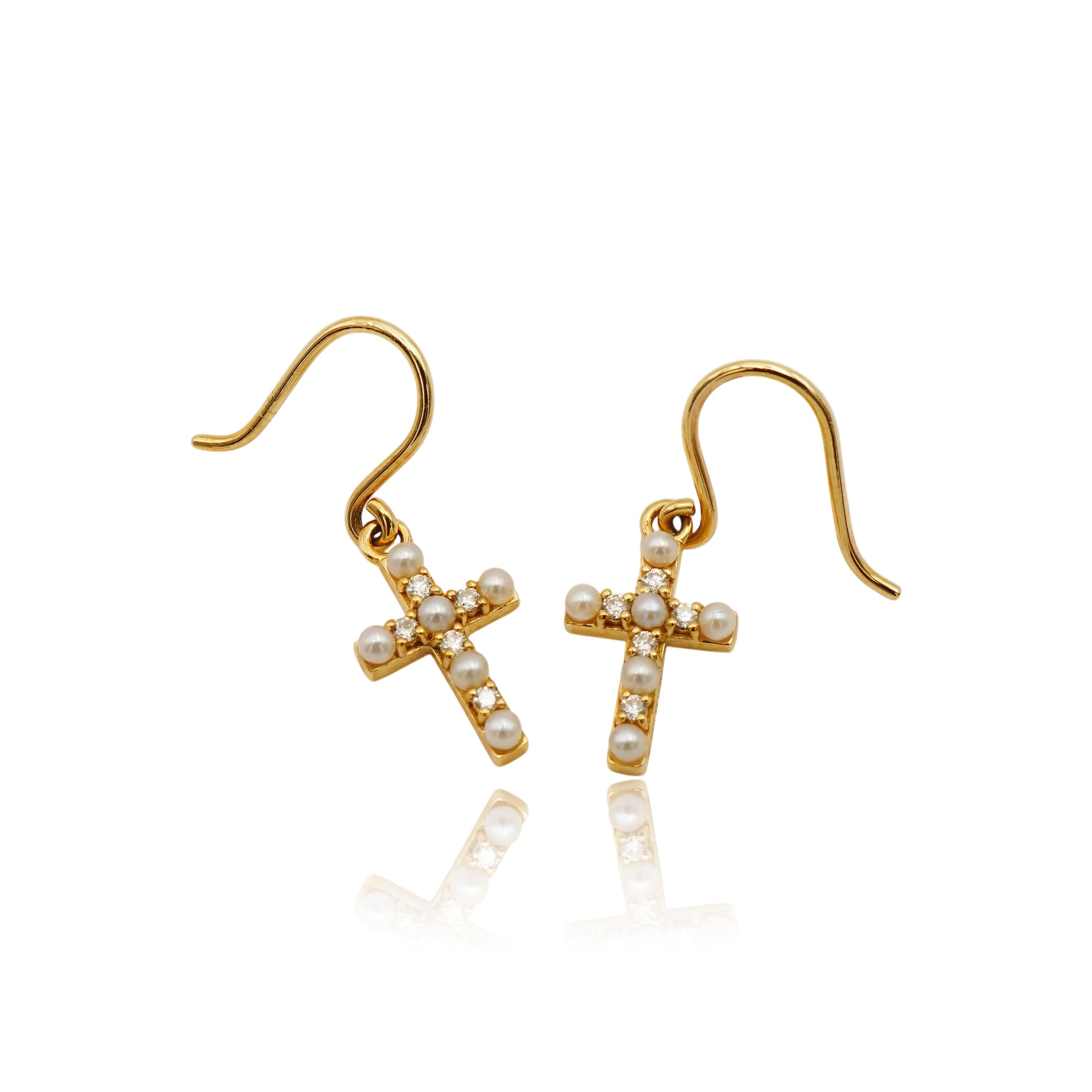 K10 パールクロスピアス 【12-2670】