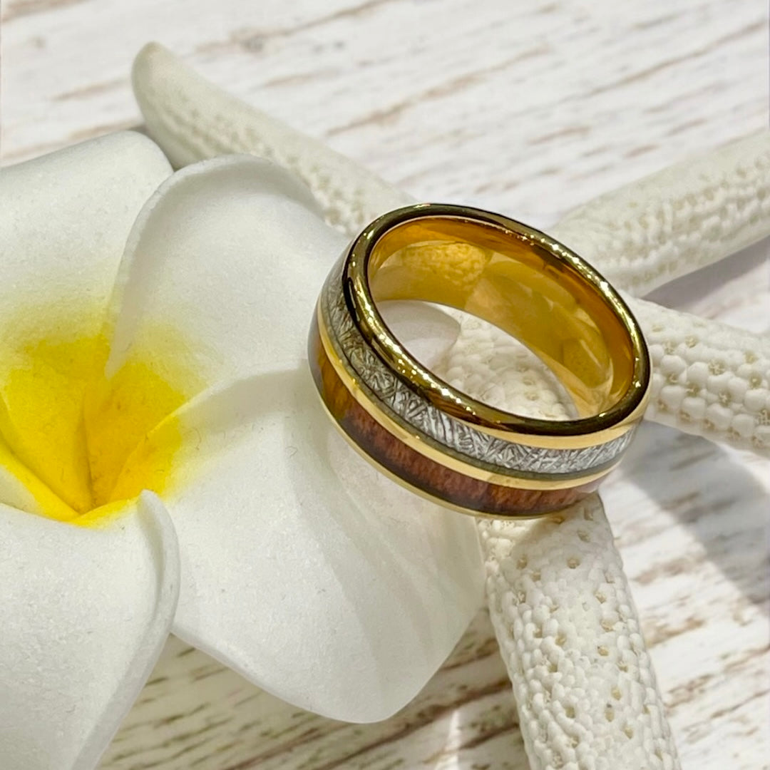 コアウッド&メテオライトリング 【3-6931】