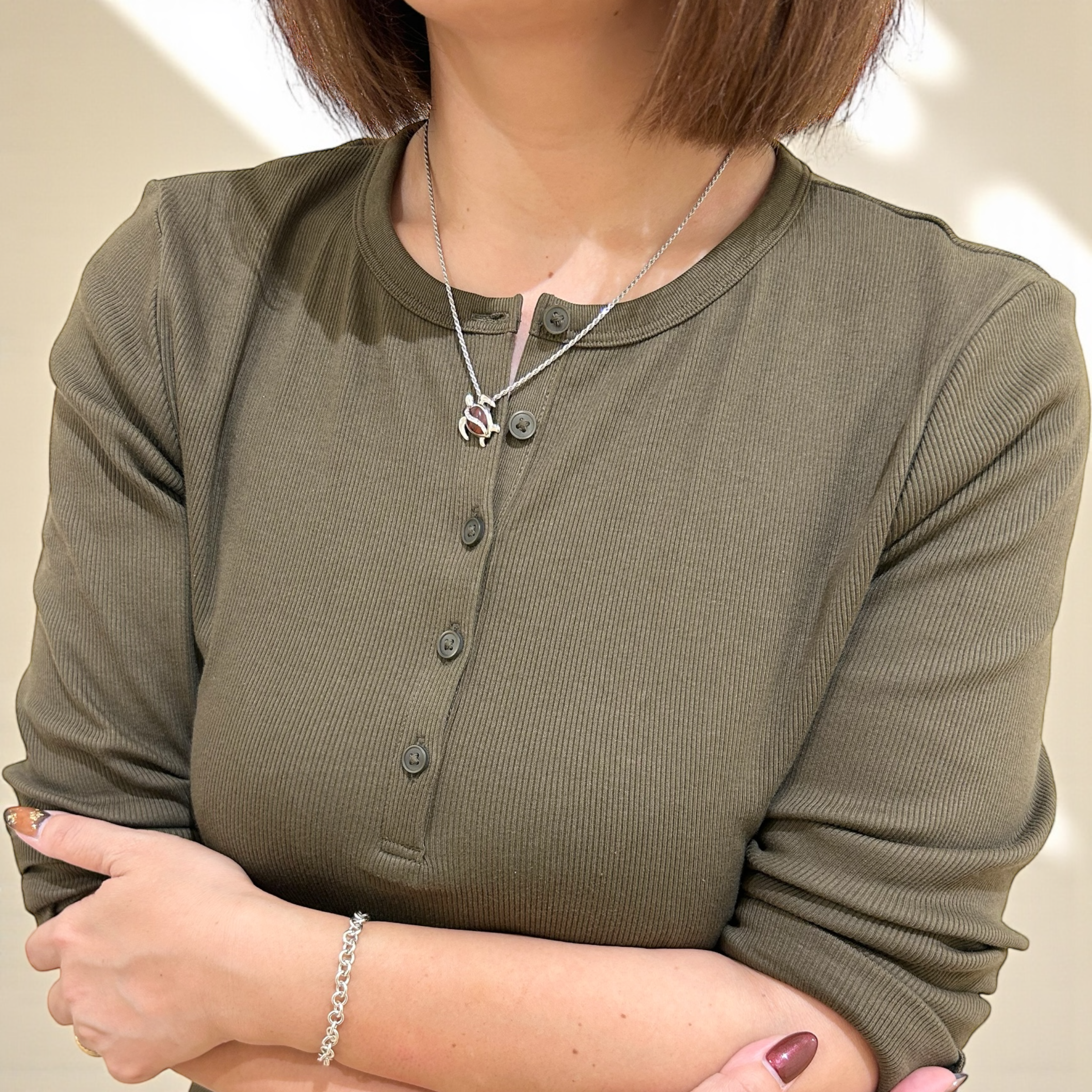 レッドウッドホヌペンダント 【2-7632】