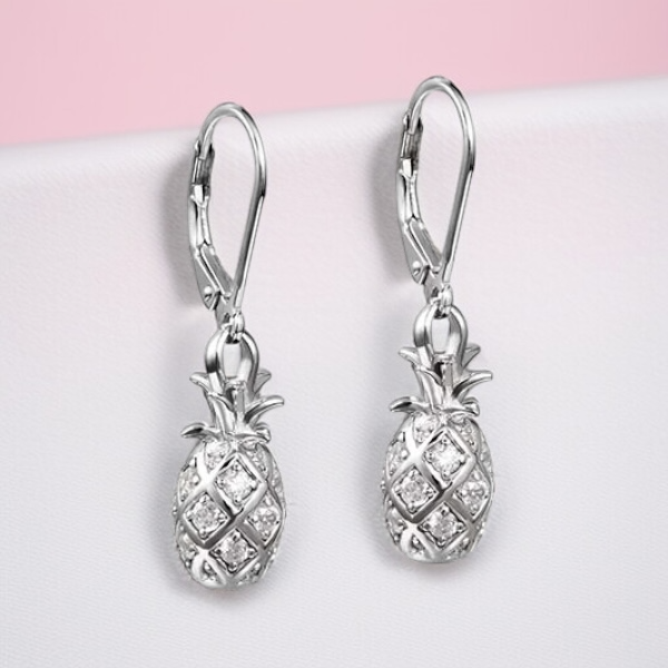 パイナップルCZピアス 【4-5018】