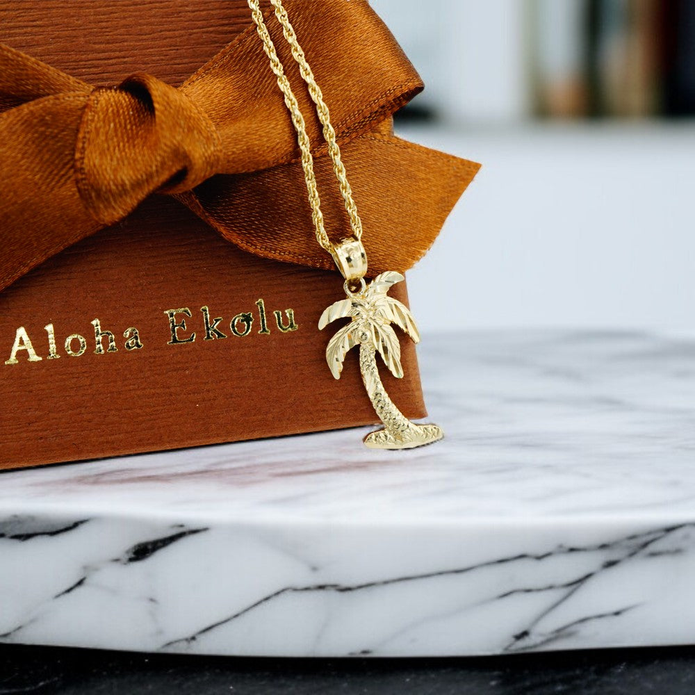 K14 パームツリーペンダント 【7-3042】