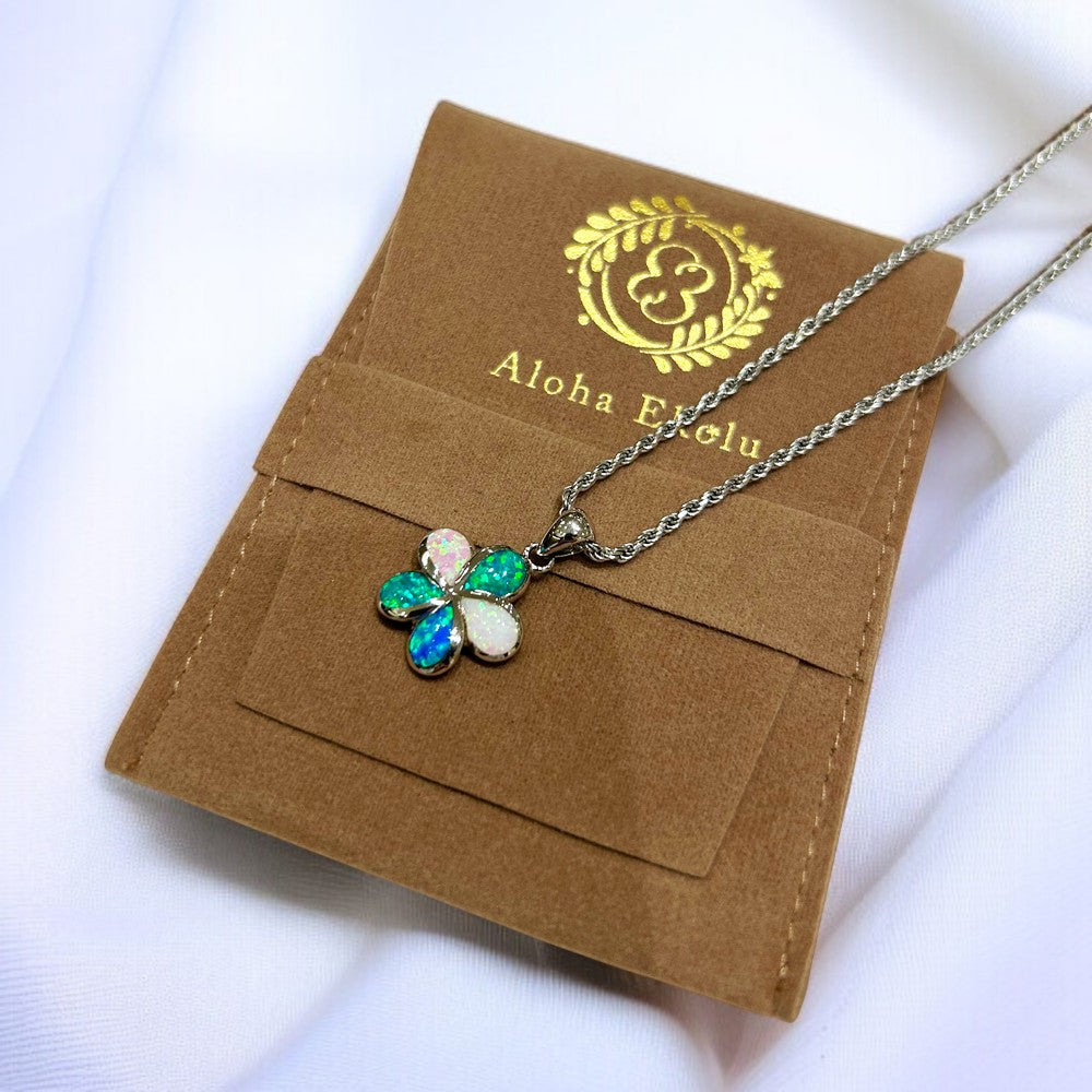 MIX オパールプルメリアペンダント 【2-2057】