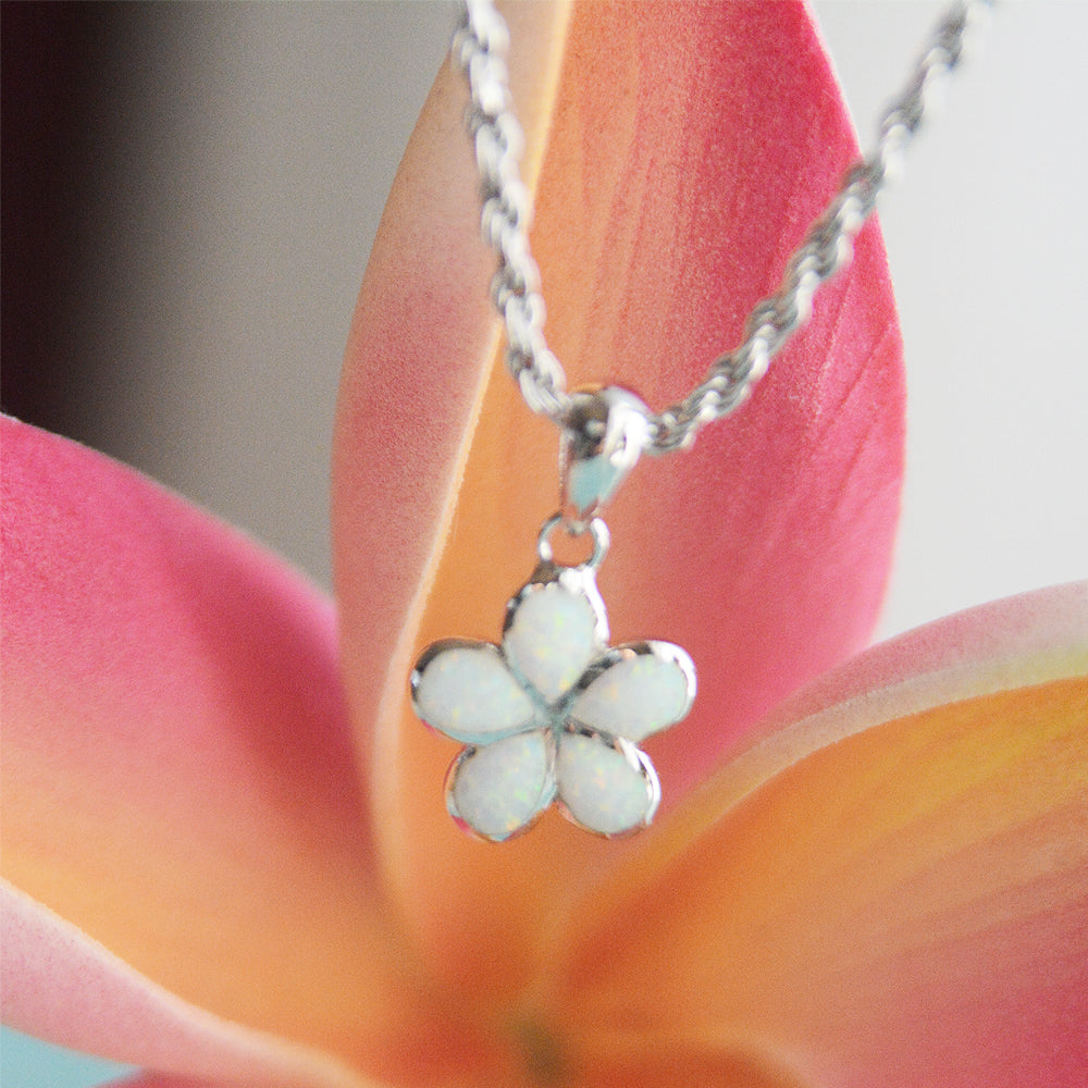 オパールミニプルメリアペンダント 【2-0466】