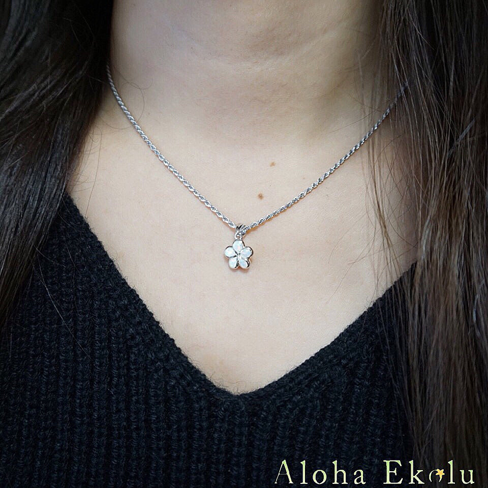 オパールミニプルメリアペンダント 【2-0466】