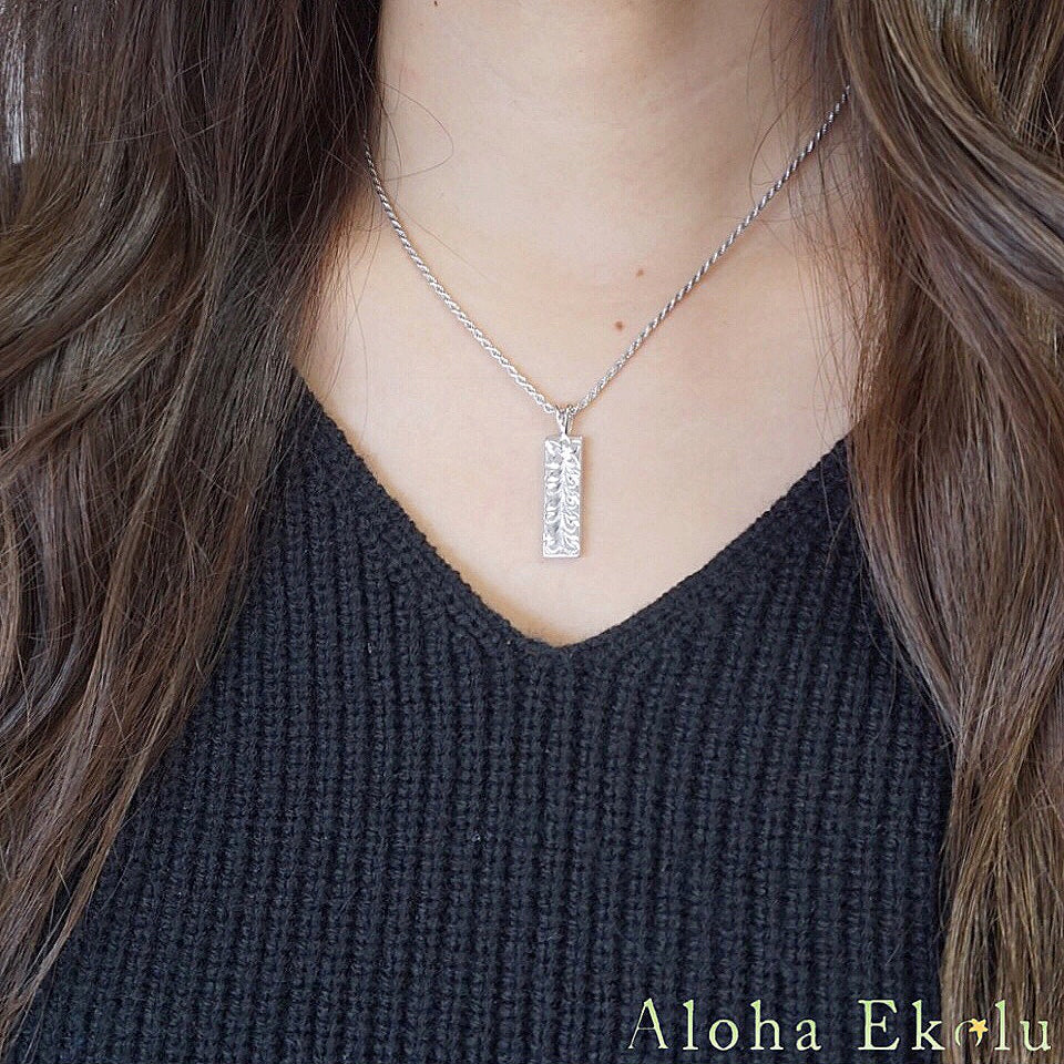 フラットプレートペンダント(プルメリア) 【2-1395】