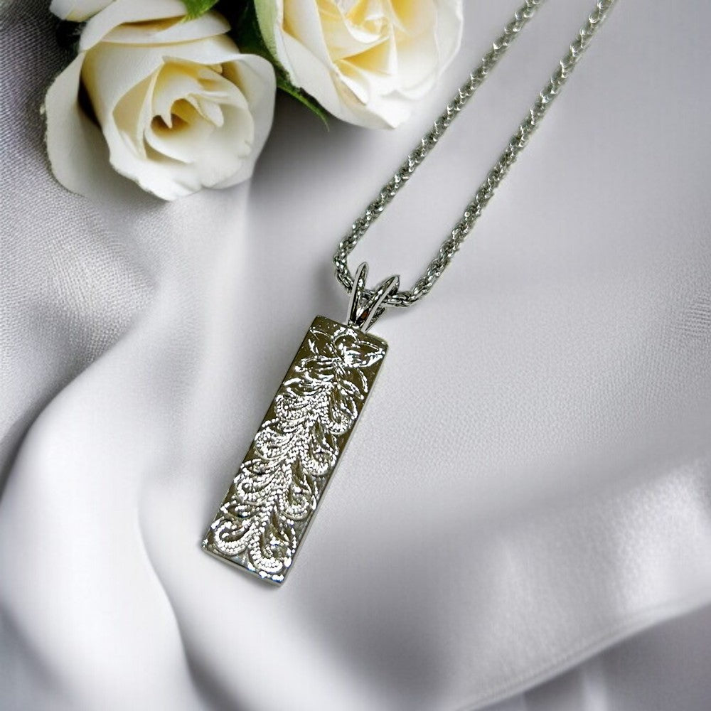 フラットプレートペンダント(プルメリア) 【2-1395】