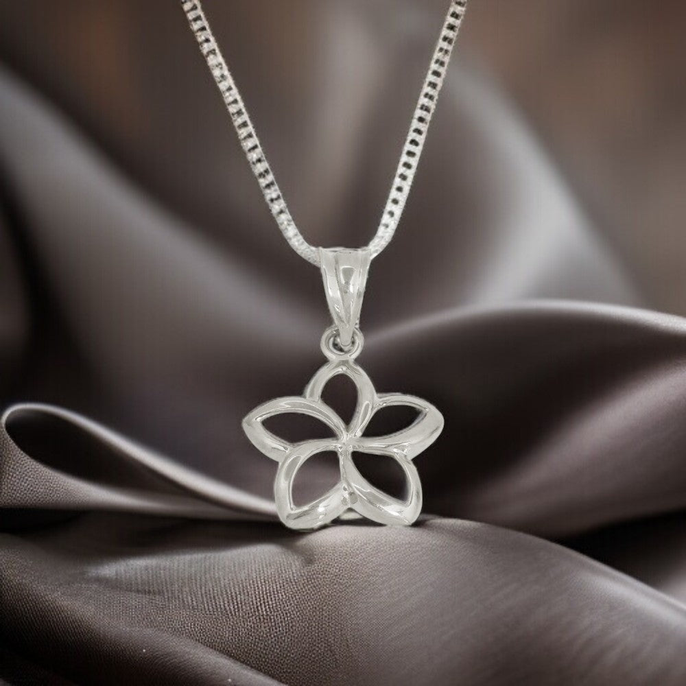 K14 透かしプルメリアペンダント 【7-2977】