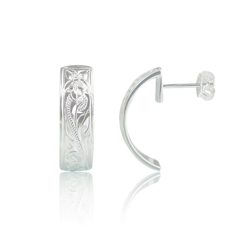 ハーフフープ プルメリア&ヘリテージピアス 【4-2956】