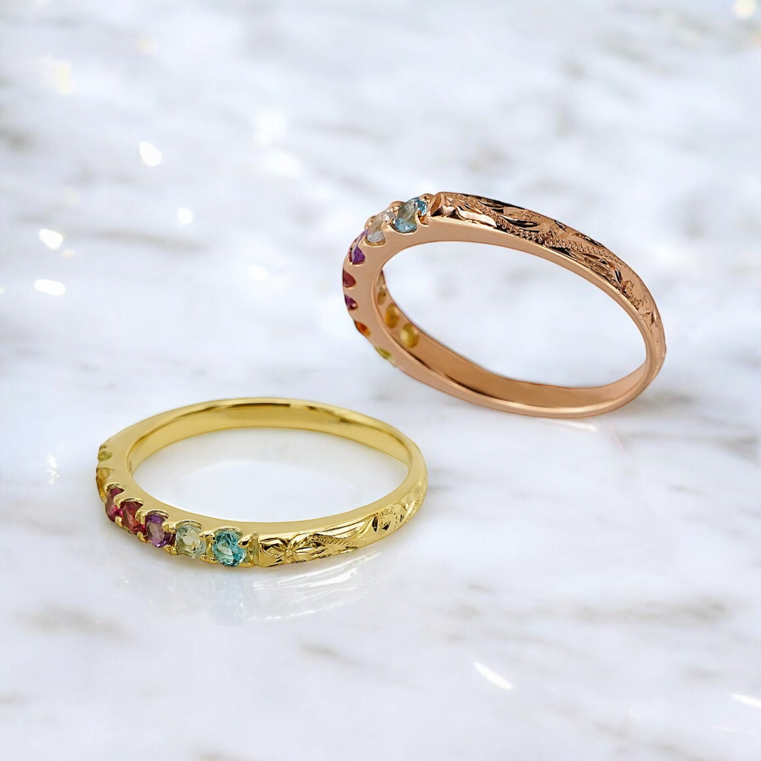 ★納期約1か月半 K14 手彫りAnuenueリング