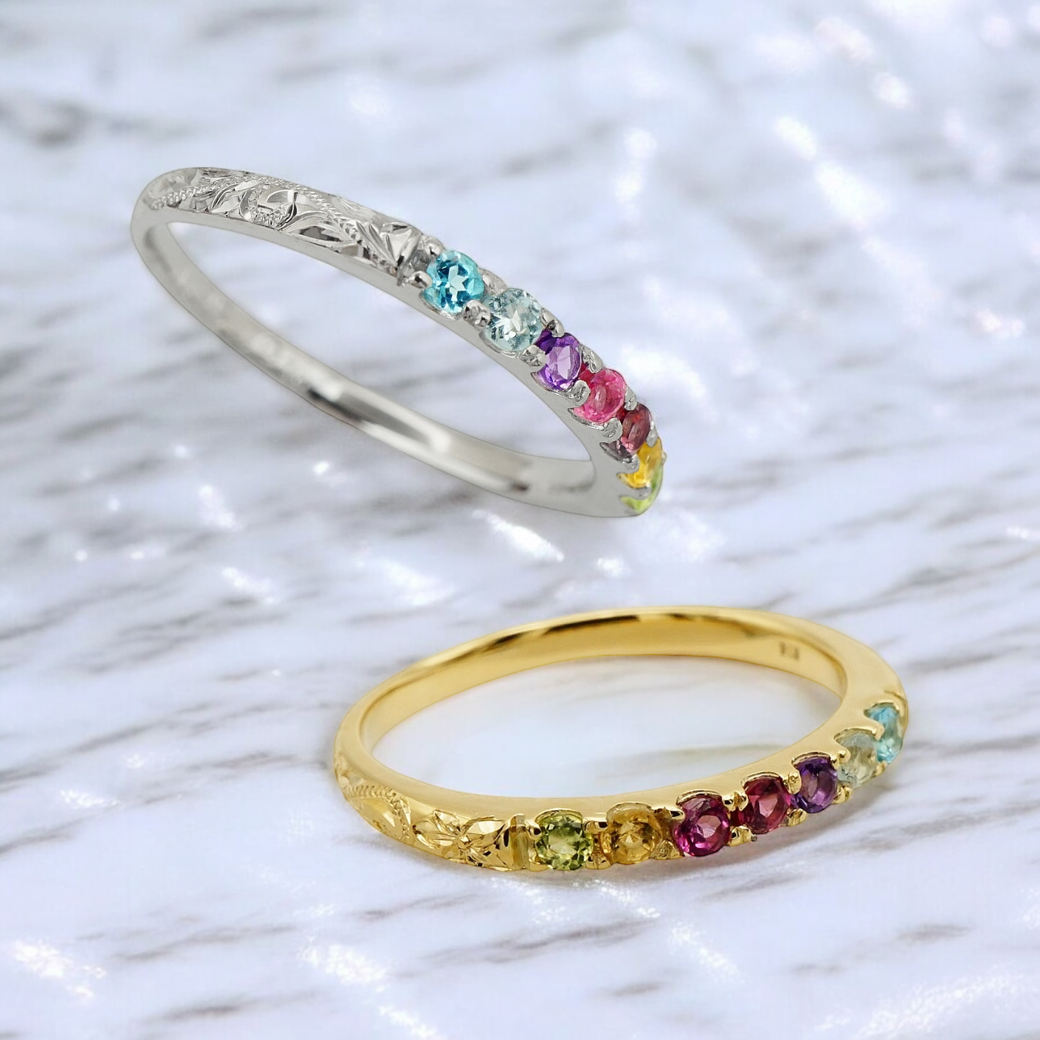 ★納期約1か月半 K14 手彫りAnuenueリング