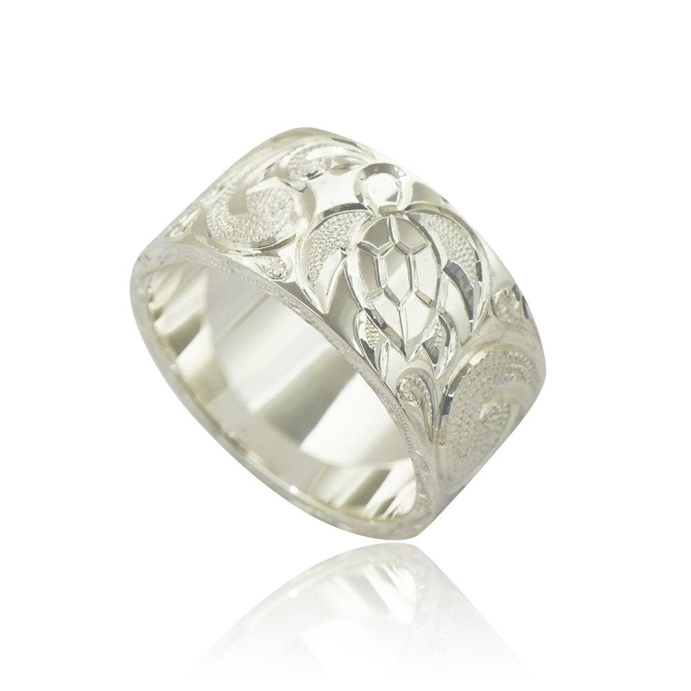 手彫り10mmフラットヘビーリング 【3-5729】