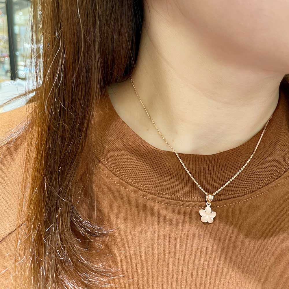 K14 プルメリアペンダント 【7-3431】