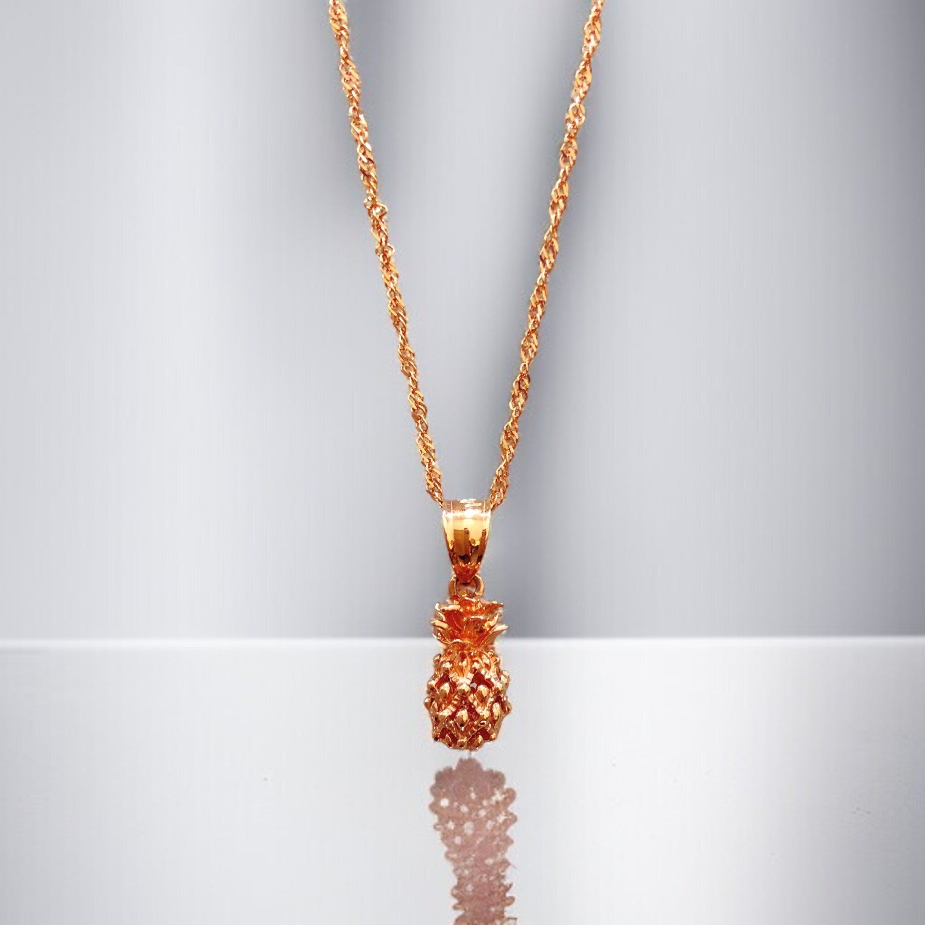 ハワイアンジュエリー　パイナップル　ペンダントトップ K14 パイナップル aloha ペンダントトップ ハワイアンジュエリー